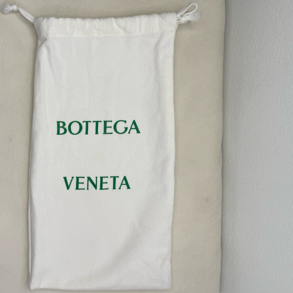 Bottega Veneta White Bag with Green Logo